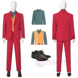Arthur Cosplay Costumes Joaquin Phoenix Red Cosplay Suit
