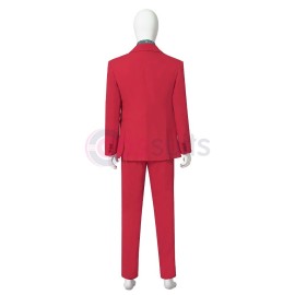 Arthur Cosplay Costumes Joaquin Phoenix Red Cosplay Suit