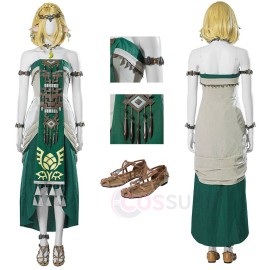 Zelda Princess Green Dress Cosplay Suit The Legend of Zelda Tears of the Kingdom Costumes