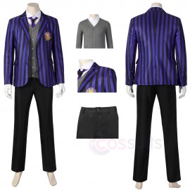 Nevermore Academy Eugene Otinger Cosplay Suit Wednesday Addams Uniform
