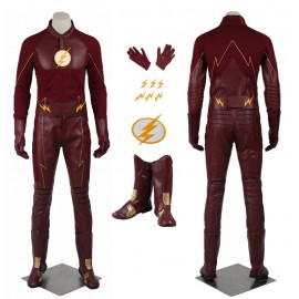 The Flash Season 2 Barry Allen Costume Cosplay Suit