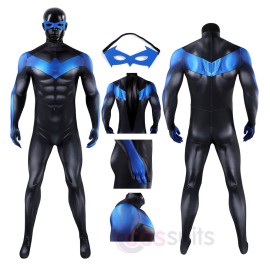 Comic Dick Grayson Cosplay Costume Printed Jumpsuit