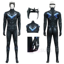 Arkham Knight Nightwing Cosplay Costume Jumpsuit