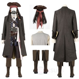 Pirates of the Caribbean Cosplay Costume Jack Sparrow Jackie Cosplay Suit