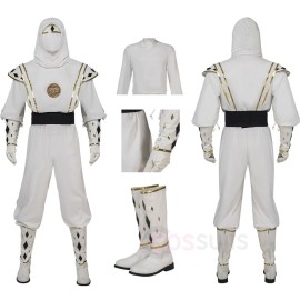 Mighty Morphin Power Rangers Tommy Oliver White Cosplay Costumes
