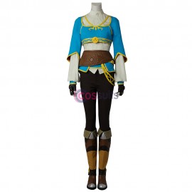 Princess Zelda Blue Costume The Legend of Zelda Breath of the Wild Cosplay Outfit