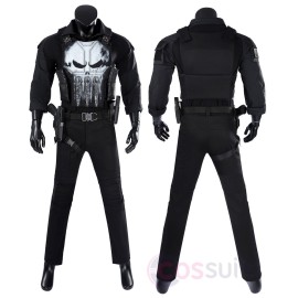The Punisher Cosplay Costume Frank Castle Skull Suit