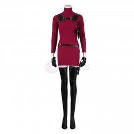 Resident Evil 4 Cosplay Costumes Remake Ada Wong Red Dress