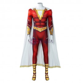 Billy Batson Cosplay Costumes Bodysuits With Cloak