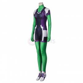 She Hulk Jennifer Susan Walters Green Black Cosplay Costume