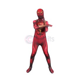 Kids Spider-Man Cosplay Costume Iron Spider Armor Cosplay Jumpsuit