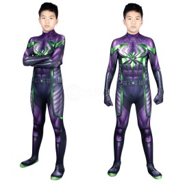 Spider-Man Cosplay Costumes Miles Morales Purple Cosplay Suit