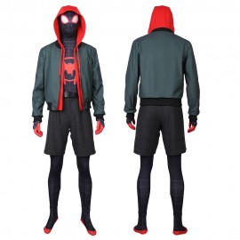 Miles Morales Suit Spider Man Into The Spider Verse Cosplay Costumes