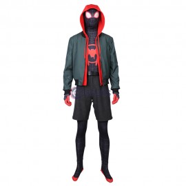 Miles Morales Suit Spider Man Into The Spider Verse Cosplay Costumes