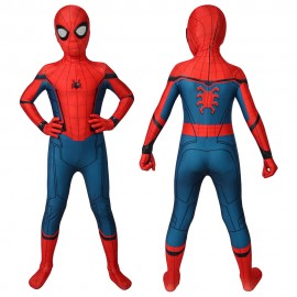 Ready To Ship Size M Kids Spider-man Suits Homecoming Spiderman Cosplay Jumpsuit Party Gifts