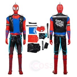 Spider-Punk Cosplay Suit Spiderman Across The Spider Verse Halloween Costumes