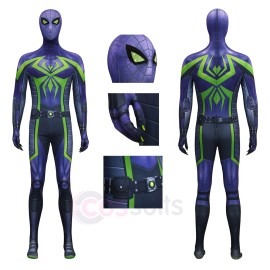 Spider-Man 2 Miles Morales Purple Reign Cosplay Jumpsuit Costume