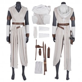 Star Wars The Rise Of Skywalker Rey White Cosplay Costume