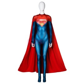 TF Movie Super girl Cosplay Costume Jumpsuit With Cloak