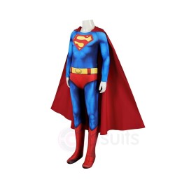 Kids Superhero 1978 Movie Christopher Reeve Clark Kent Cosplay Costume Classic Style