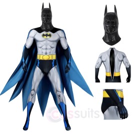 Bruce Wayne 2004 TV Series Cosplay Costume Knights of Dark Jumpsuit with Cloak and Mask