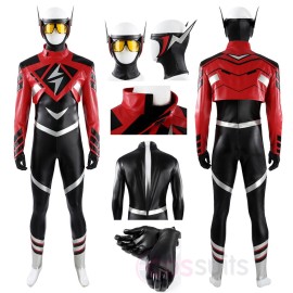 Wally West Cosplay Costume Red Wally West Suit Premium