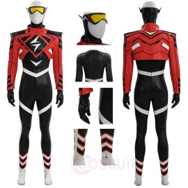 Superhero Speed Force Wally West Cosplay Costume Full Set