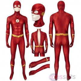 TF Season 5 Barry Allen Cosplay Costume Jumpsuit With Mask