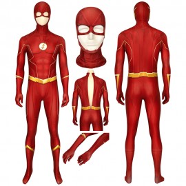 TF S6 Barry Allen Cosplay Costume Barry Allen 40D Polyester Jumpsuit