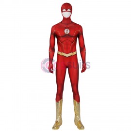 TF S8 Barry Allen Cosplay Suits With Gold Boots