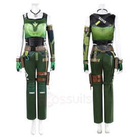 Female Skye Cosplay Costume Game Valorant Theme Party Outfit