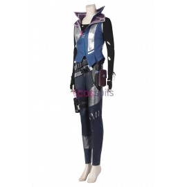 Valorant Fade Leather Blue Halloween Cosplay Outfits