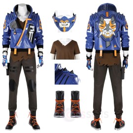 Game Valorant Yoru Cosplay Costumes Blue Jacket Halloween
