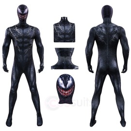 Eddie Brock Venom 3 The Last Dance Cosplay Costume Supervillain Printed Jumpsuit with Mask