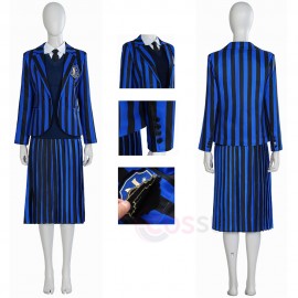 Wednesday The Addams Family Girls Uniform Cosplay Costumes