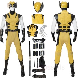 PS5 Wolverine Yellow Cosplay Costume Game Edition Superhero Jumpsuit