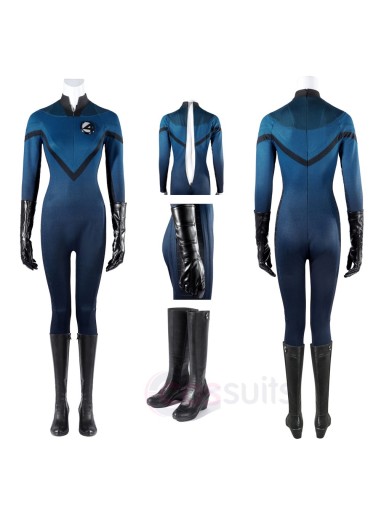 Fantastic Four 2005 Invisible Woman Cosplay Costume Susan Storm Cosplay Suit