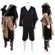 Black Myth Wukong Ebongold Silk Robe Cosplay Costumes