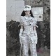 Madhouse Distressed Fishbone Waist Belt for Gothic Style
