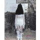 Madhouse Distressed Knit Off-Shoulder Tee