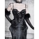 Shadow Stalker Gothic Bodycon Cami Dress with Mermaid Hem
