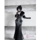 Shadow Stalker Gothic Bodycon Cami Dress with Mermaid Hem