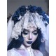 Corpse Bride Gothic Rose Veil and Lace Gloves