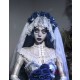 Corpse Bride Gothic Cape with Spine Detail and Outer Skirt
