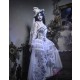 Corpse Bride Gothic Cape with Spine Detail and Outer Skirt