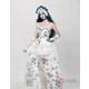 Corpse Bride Halloween Gothic Corset Top with Petticoat