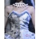 Corpse Bride Halloween Gothic Corset Top with Petticoat