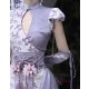Dragon Wisteria Qipao-Inspired Romper Jumpsuit