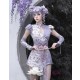 Dragon Wisteria Qipao-Inspired Romper Jumpsuit