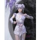 Dragon Wisteria Qipao-Inspired Romper Jumpsuit